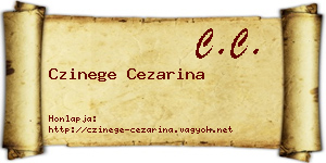 Czinege Cezarina névjegykártya