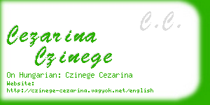cezarina czinege business card